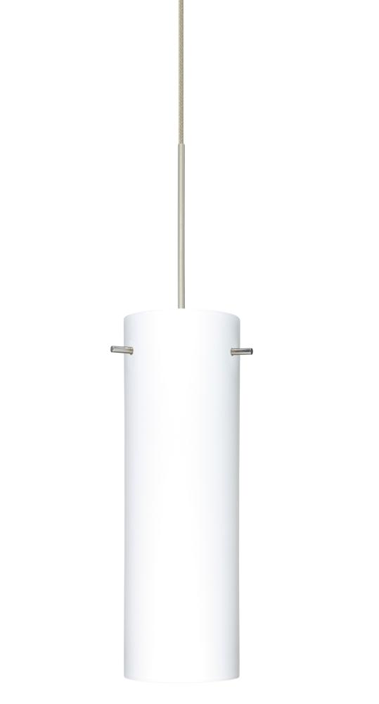 Besa Copa Pendant for Multiport Canopy, Opal Matte, Satin Nickel, 1x50W MAX GY6.35 Base