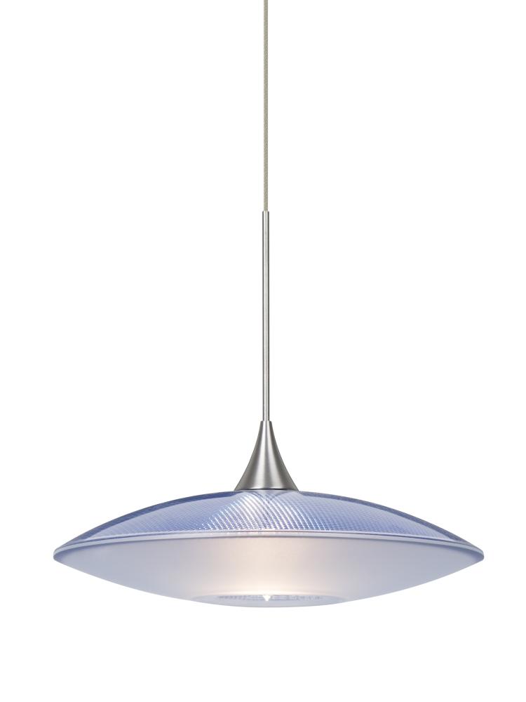 Besa Pendant For Multiport Canopy Spazio Satin Nickel Blue/Frost 1x50W MAX GY6.35 Base