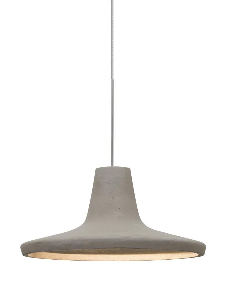 Besa Modus Cord Pendant For Multiport Canopy, Tan, Satin Nickel Finish, 1x9W LED