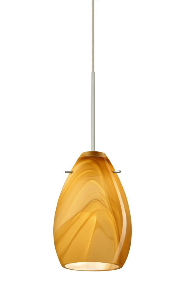 Besa Pendant Pera 6 Satin Nickel Honey 1x50W MAX GY6.35 Base