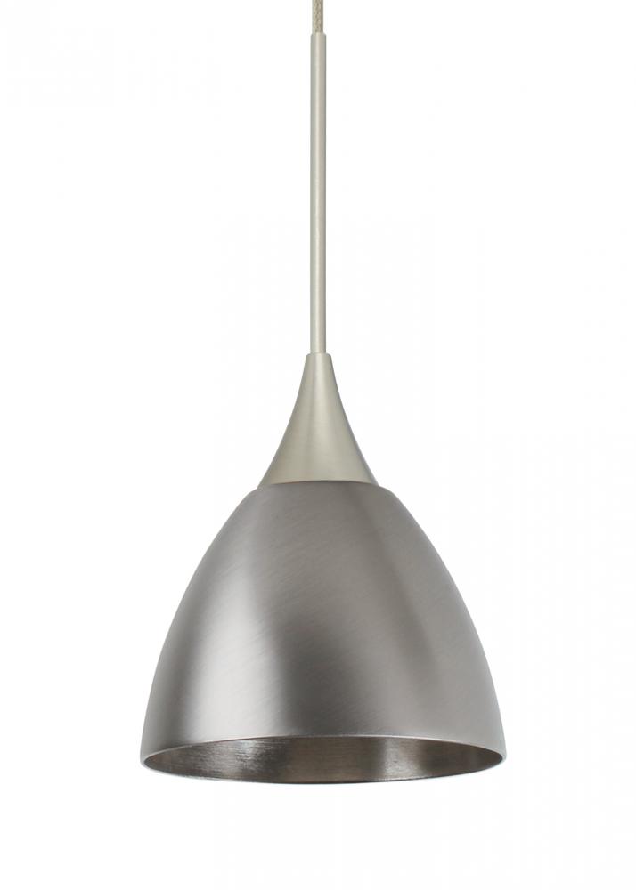 Besa Divi Pendant, Metal Satin Nickel, Satin Nickel, 1x50W MAX GY6.35 Base