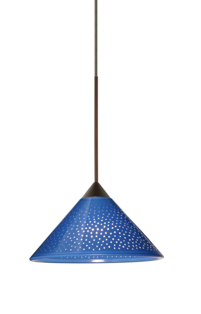 Besa Pendant Kona Bronze Blue Starpoint 1x50W MAX GY6.35 Base