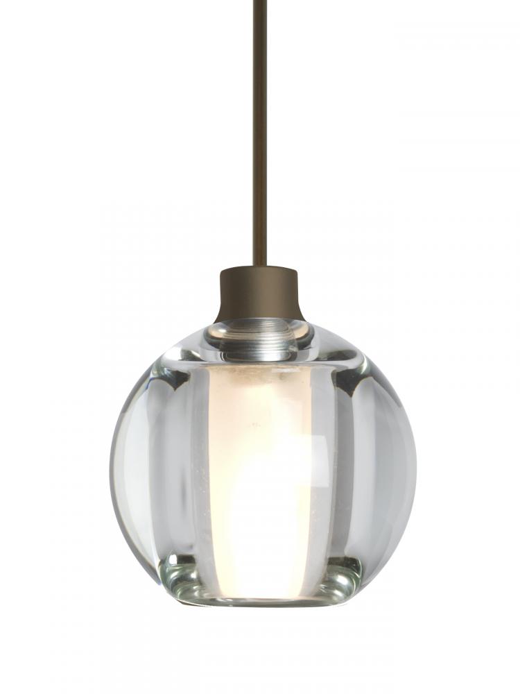 Besa, Boca 5 Cord Pendant, Clear, Bronze Finish, 1x35W MAX GY6.35 Base, 15Ft. Cord