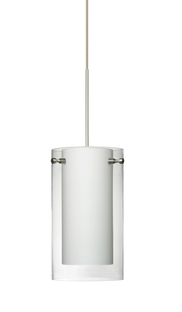Besa Pendant Pahu 4 Satin Nickel Clear/Opal 1x35W MAX GY6.35 Base