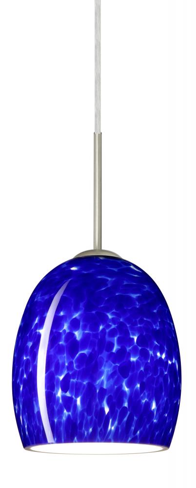 Besa Lucia LED Pendant For Multiport Canopy Blue Cloud Satin Nickel 1x9W LED