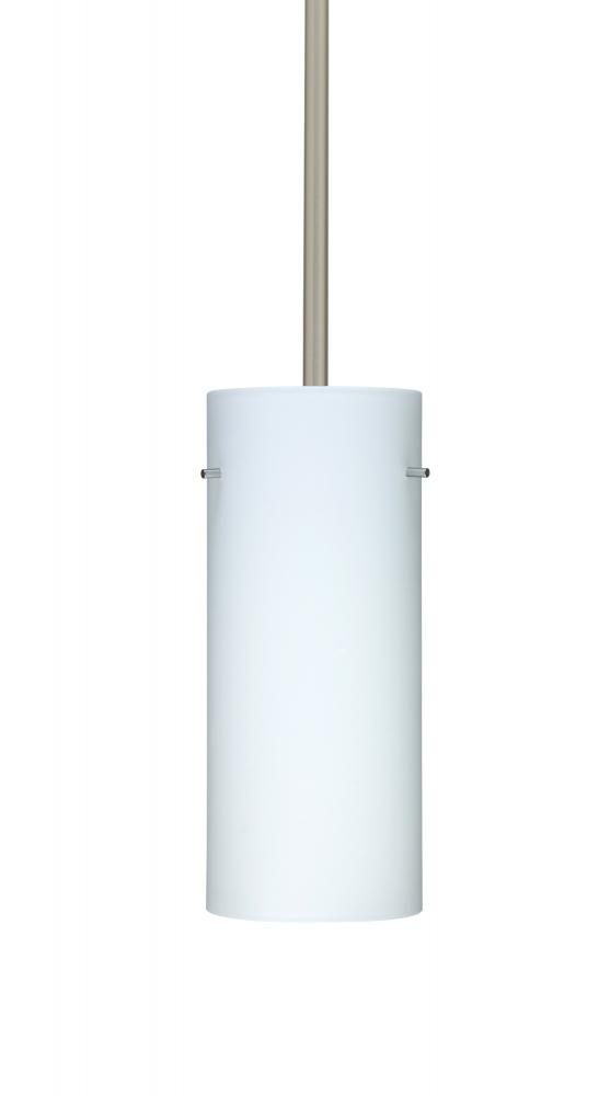 Besa Stilo 10 LED Pendant Opal Matte Satin Nickel 1x9W LED