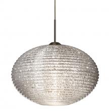 Besa Lighting 1JC-4913GL-BR-L - Besa Pendant Pape 12 Bronze Glitter 1x100W Medium Base, 15Ft. Cord