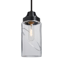 Besa Lighting 1JC-BLINKCL-EDIL-BK - Besa, Blink Cord Pendant, Clear, Black Finish, 1x4W LED Filament