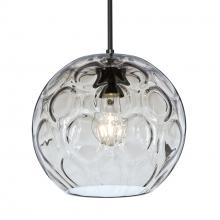 Besa Lighting 1JC-BOMYCL-BK - Besa Bombay Cord Pendant, Clear, Black Finish, 1x60W Medium Base