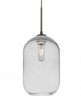Besa Lighting 1JC-OMEGA12CL-BR - Besa, Omega 12 Cord Pendant, Clear, Bronze Finish, 1x60W Medium Base