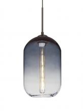 Besa Lighting 1JC-OMEGA12ST-EDIL-BR - Besa, Omega 12 Cord Pendant, Steel/Clear, Bronze Finish, 1x5W LED Filament