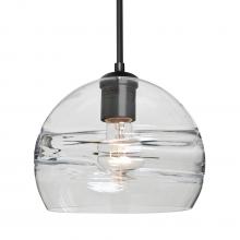 Besa Lighting 1JC-SPIR8CL-BK - Besa Spirit 8 Pendant, Clear, Black Finish, 1x60W Medium Base