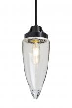 Besa Lighting 1JC-SULUCL-EDIL-BK - Besa, Sulu Cord Pendant, Clear Bubble, Black Finish, 1x8W LED Filament