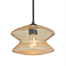 Besa Lighting 1JC-ZENGD-BK - Besa, Zen Cord Pendant, Gold Bubble, Black Finish, 1x60W Medium Base