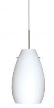 Besa Lighting 1JT-412607-LED-SN - Besa Pera 9 LED Pendant Opal Matte Satin Nickel 1x9W LED