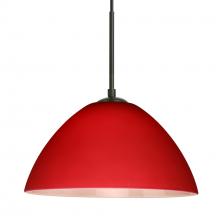 Besa Lighting 1JT-420131-BK - Besa Tessa Pendant Black Red Matte 1x75W Medium Base
