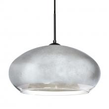 Besa Lighting 1JT-4345SF-BK - Besa Brio 14 Pendant Black Silver Foil 1x75W Medium Base