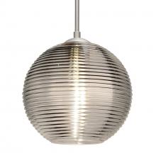 Besa Lighting 1JT-461602-SN-L - Besa Kristall 8 Pendant Satin Nickel Smoke 1x75W Medium Base, 15Ft. Cord