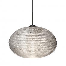 Besa Lighting 1JT-4912GL-BK - Besa Pendant Pape 10 Black Glitter 1x100W Medium Base