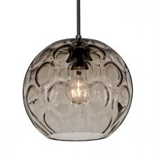 Besa Lighting 1JT-BOMYSM-BK - Besa Bombay Cord Pendant, Smoke, Black Finish, 1x60W Medium Base