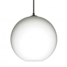Besa Lighting 1JT-COCO1207-BK - Besa Coco 12 Pendant, Opal Matte, Black Finish, 1x60W Medium Base