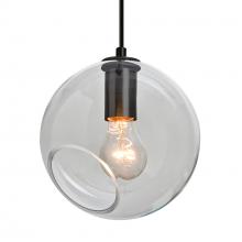 Besa Lighting 1JT-MAESTRO8CL-BK - Besa, Maestro 8 Cord Pendant, Clear, Black Finish, 1x60W Medium base