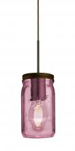 Besa Lighting 1JT-MILO4PL-EDIL-BR - Besa Pendant Milo 4 Bronze Purple 1x5W LED Filament