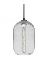 Besa Lighting 1JT-OMEGA12CL-EDIL-BR - Besa, Omega 12 Cord Pendant, Clear, Bronze Finish, 1x5W LED Filament