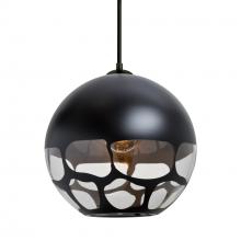 Besa Lighting 1JT-ROCKYBK-BK - Besa, Rocky Cord Pendant, Black, Black Finish, 1x60W Medium Base