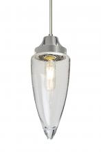 Besa Lighting 1JT-SULUCL-EDIL-SN - Besa, Sulu Cord Pendant, Clear Bubble, Satin Nickel Finish, 1x8W LED Filament