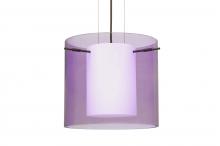 Besa Lighting 1KG-A18407-LED-BR - Besa Pahu 12 LED Pendant Transparent Amethyst Bronze 1x11W LED