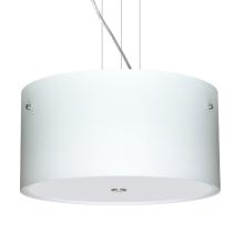 Besa Lighting 1KV-400807-SN - Besa Pendant Tamburo 16 Satin Nickel Opal Matte 3x100W Medium Base