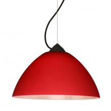 Besa Lighting 1KX-420131-BK - Besa Tessa Cable Pendant Red Matte Black 1x75W Medium Base