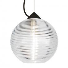 Besa Lighting 1KX-461600-BK - Besa Kristall 8 Pendant Black Clear 1x75W Medium Base