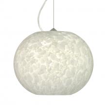 Besa Lighting 1KX-477619-LED-SN-L - Besa Luna LED Pendant Carrera Satin Nickel 1x9W LED, 15Ft. Cord