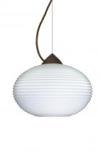Besa Lighting 1KX-491207-BR - Besa Pape 10 Pendant 1Kx Opal Ribbed Bronze 1x100W Medium Base