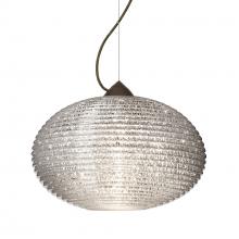 Besa Lighting 1KX-4912GL-BR-L - Besa Pape 10 Pendant 1Kx Glitter Bronze 1x100W Medium Base, 15Ft. Cord