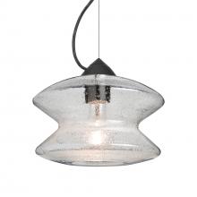 Besa Lighting 1KX-ZENCL-BK - Besa, Zen Cable Pendant, Clear Bubble, Black Finish, 1x60W Medium Base