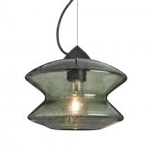 Besa Lighting 1KX-ZENMS-BK - Besa, Zen Cable Pendant, Moss Bubble, Black Finish, 1x60W Medium Base