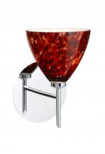 Besa Lighting 1SW-177941-LED-CR - Besa Wall Mia Chrome Garnet 1x5W LED