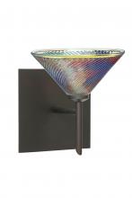 Besa Lighting 1SW-550493-LED-BR-SQ - Besa Wall With SQ Canopy Swirl Bronze Dicro Swirl 1x5W LED