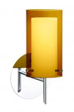 Besa Lighting 1SW-G44007-CR - Besa Pahu 4 Wall 1SW Transparent Armagnac/Opal Chrome 1x40W G9
