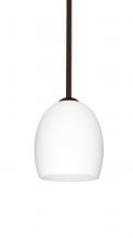 Besa Lighting 1TT-169707-BR - Besa Lucia Stem Pendant Bronze Opal Matte 1x75W Medium Base