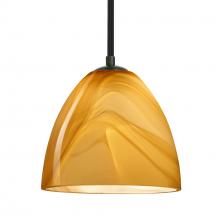 Besa Lighting 1TT-4470HN-BK - Besa Vila Stem Pendant Black Honey 1x60W Medium Base