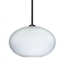 Besa Lighting 1TT-491207-BK - Besa Stem Pendant Pape 10 Black Opal Ribbed 1x100W Medium Base
