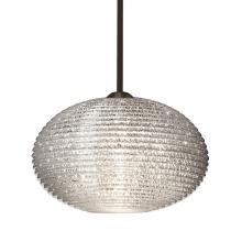 Besa Lighting 1TT-4912GL-BR-L - Besa Stem Pendant Pape 10 Bronze Glitter 1x100W Medium Base, 15Ft. Cord