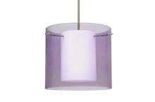 Besa Lighting 1TT-A18407-LED-SN - Besa Pahu 12 LED Pendant 1Tt Transparent Amethyst Satin Nickel 1x11W LED