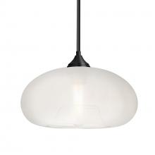 Besa Lighting 1TT-BANAFR-BK - Besa Stem Pendant Bana Black Frost 1x60W Medium Base