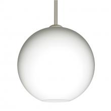 Besa Lighting 1TT-COCO1207-SN-L - Besa Coco 12 Stem Pendant, Opal Matte, Satin Nickel Finish, 1x60W Medium Base, 15Ft. Cord