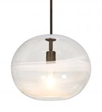 Besa Lighting 1TT-GENOCL-BR - Besa, Geno Stem Pendant, Vapor Clear, Bronze Finish, 1x60W Medium Base